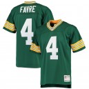 Les hommes de Green Bay Packers Brett Favre Mitchell & Ness Green 1996 réplique joueur retraité maillot