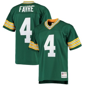 Les hommes de Green Bay Packers Brett Favre Mitchell # Ness Green 1996 réplique joueur retraité maillot