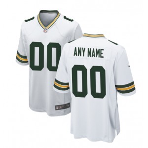 Nike hommes Green Bay Packers personnalisé maillot de jeu blanc