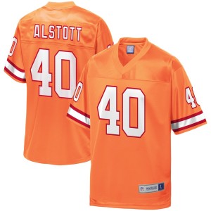 Hommes de Tampa Bay Buccaneers Mike Alstott NFL Pro ligne orange retraité joueur maillot