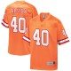 Hommes de Tampa Bay Buccaneers Mike Alstott NFL Pro ligne orange retraité joueur maillot