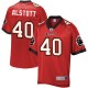 Hommes de Tampa Bay Buccaneers Mike Alstott NFL Pro ligne rouge retraité joueur maillot