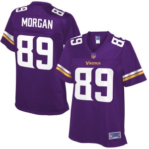 Minnesota Vikings David Morgan NFL Pro ligne violet équipe couleur maillot des femmes