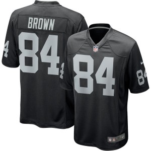 Las Vegas Raiders Antonio Brown Nike maillot de jeu noir pour hommes