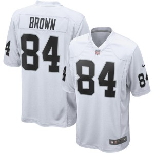 Las Vegas Raiders Antonio Brown Nike maillot de jeu blanc pour hommes