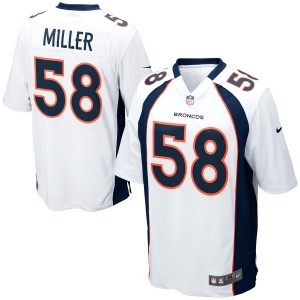 Mens Denver Broncos von Miller Nike maillot de jeu blanc