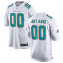 Hommes Miami Dolphins Nike blanc 2018 maillot de jeu personnalisé