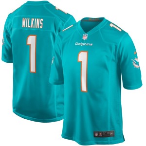 Christian Wilkins Miami Dolphins Nike 2019 NFL Draft première ronde Pick maillot de jeu – Aqua
