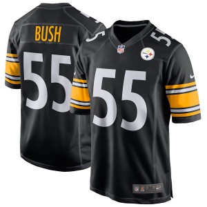 Devin Bush Pittsburgh Steelers Nike 2019 NFL Draft première ronde Pick maillot de jeu – noir