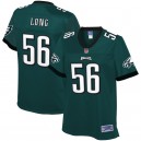 Les femmes Philadelphia Eagles Chris long NFL Pro ligne minuit vert équipe couleur joueur maillot
