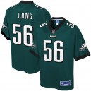La Enfants Philadelphia Eagles Chris long NFL Pro ligne minuit vert équipe couleur joueur maillot