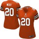 Women Nike Cleveland Browns &20 Terrance West Elite Orange Alternate NFL Jersey