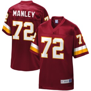 Washington Redskins hommes Dexter Manley NFL Pro ligne Bourgogne retraité joueur jeu maillot