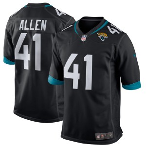 Josh Allen Jacksonville jaguars Nike 2019 NFL Draft première ronde Pick maillot de jeu – noir