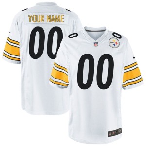 Nike hommes Pittsburgh Steelers personnalisÃ© jeu maillot blanc
