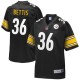 Hommes Pittsburgh Steelers Jerome Bettis NFL Pro ligne noir retraité joueur réplique Maillot