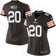 Women Nike Cleveland Browns &20 Terrance West Elite Brown Team Color NFL Jersey