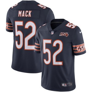 Maillot homme Chicago Bears Khalil Mack Nike Navy NFL 100e saison limitée