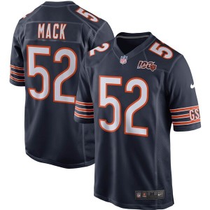 Maillot homme Chicago Bears Khalil Mack Nike Navy 100e saison