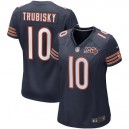 Les femmes Chicago Bears Mitchell Trubisky Nike Navy 100e saison maillot de jeu