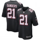 Hommes Atlanta Falcons Deion Sanders Nike noir retraité joueur maillot de jeu