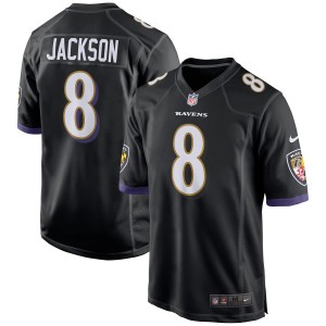 Baltimore Ravens Lamar Jackson Nike maillot de jeu noir pour homme