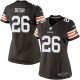 Women Nike Cleveland Browns &26 Pierre Desir Elite Brown Team Color NFL Jersey