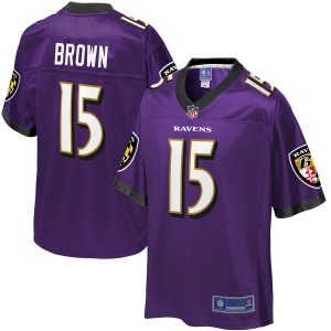Ravens de Baltimore Hommes Marquise Brown NFL Pro Line Purple Player Maillots
