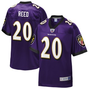 Ravens de Baltimore Hommes Ed Reed NFL Pro Line Purple Joueur à la retraite Réplique Maillot