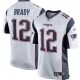 Maillot de football Nike New England Patriots Tom Brady pour Homme Blanc / Bleu Marine