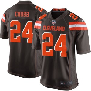 Hommes Cleveland Browns Nick Chubb Nike Brown Jeu Maillots