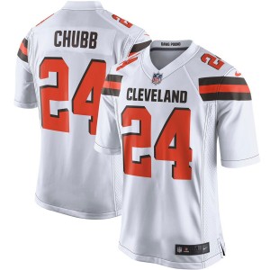 Hommes Cleveland Browns Nick Chubb Nike Blanc lecteur Jeu Maillots