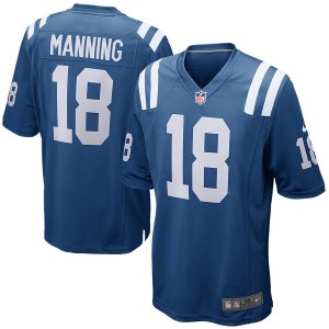 Maillots Peyton Manning Royal Royal de joueur d'Indianapolis Colts pour homme