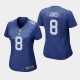 Giants de New York femmes &8 Daniel Jones 2019 NFL Draft Jeu Maillot - Royal