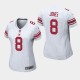 Giants de New York femmes &8 Daniel Jones 2019 NFL Draft Jeu Maillot - Blanc