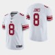 Giants de New York hommes &8 Daniel Jones 2019 NFL Draft Vapor Limited Maillot - Blanc