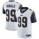 Hommes De Los Angeles Rams Aaron Donald Nike Blanc Vapeur Intouchable Limit&eacute; Joueur Maillot