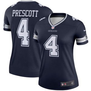 Cowboys de Dallas Femmes Dak Prescott Nike Navy Legend Maillot