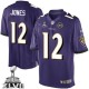 Youth Nike Baltimore Ravens &12 Jacoby Jones Elite Purple Team Color Super Bowl XLVII NFL Jersey