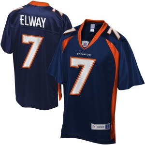 John Elway Denver Broncos NFL Pro Line Retired Player Maillot - Bleu de la Marine