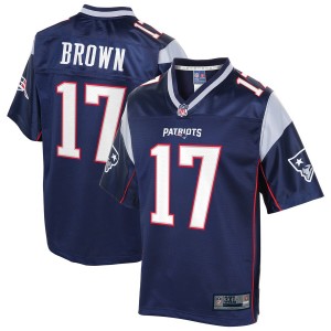 Hommes New England Patriots Antonio Brown NFL Pro Line marine Big - Tall lecteur Maillot