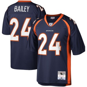 Hommes Denver Broncos Champ Bailey Mitchell - Ness Navy héritage réplique Maillot
