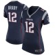 Tom Brady Maillot de match Nike pour Femme New England Patriots pour Femme - Bleu marine