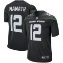 Joe Namath New York Jets Maillot de match pour joueur retraité Nike - Noir furtif