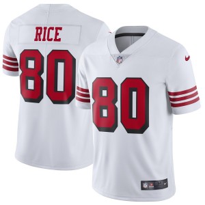 Jerry Rice San Francisco 49ers Nike Color Rush Vapor Intouchable Limité Retraité Joueur Maillot - Blanc