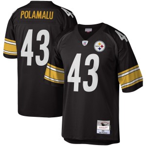 Maillot Troy Polamalu Steelers Mitchell & Ness Legacy Steelers de Pittsburgh - Noir