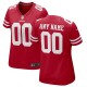 San Francisco 49ers Nike Custom Jeu Maillot pour femmes - Rouge