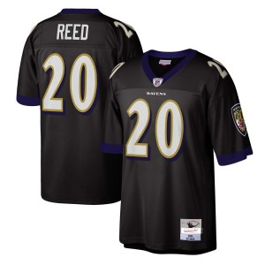 Mitchell & Ness Ed Reed - Maillot Réplique Noir Legacy Ravens de Baltimore Ravens
