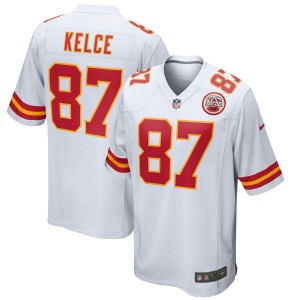 Maillot de match blanc Nike Travis Kelce Kansas City Chiefs