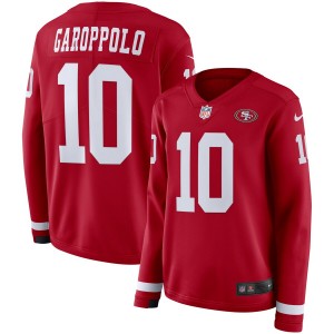 Jimmy Garoppolo San Francisco 49ers Nike Maillot à manches longues Pour Femme - Scarlet Jimmy Garoppolo San Francisco 49ers Nike Maillot à manches longues Pour Femme - Scarlet